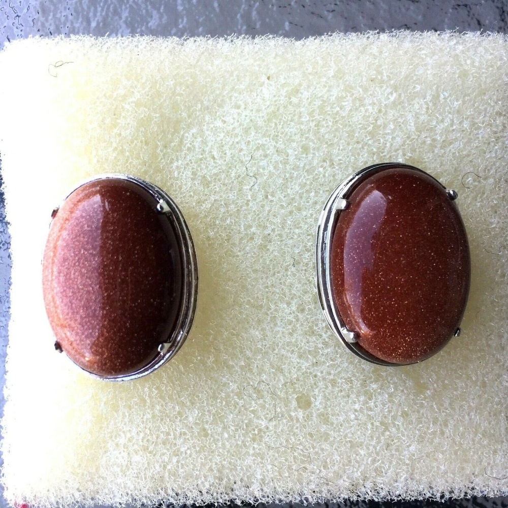 Silver 875 Rock Gold Sand handmade earrings